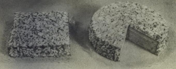 Cake Ajándék. Fotó a könyv „gyártása sütemények és torták,” 1976 